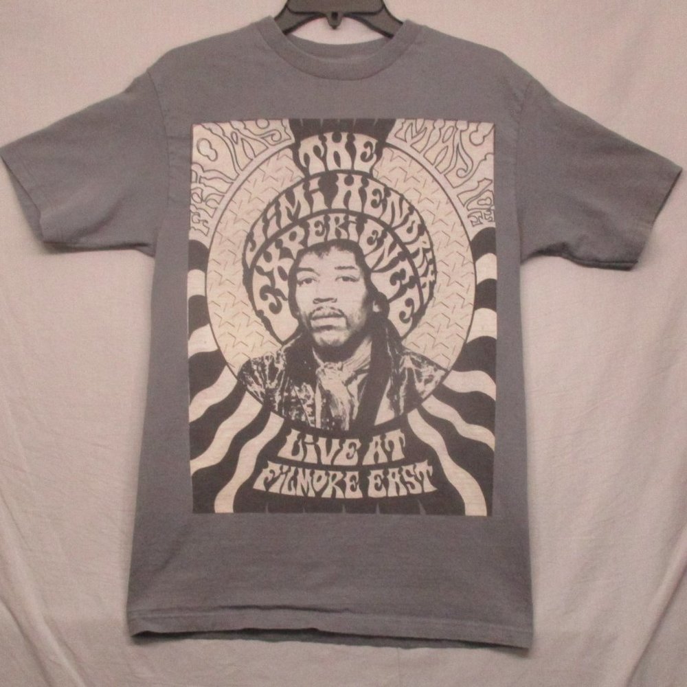 Solar Flare Jimi Hendrix Graphic‎ Print T-Shirt Gray Men Size | M